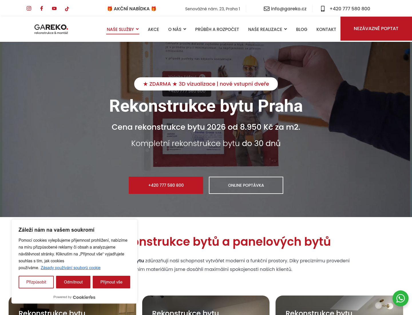 Gareko — страница услуги с референсами